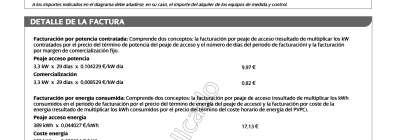nueva factura de la luz