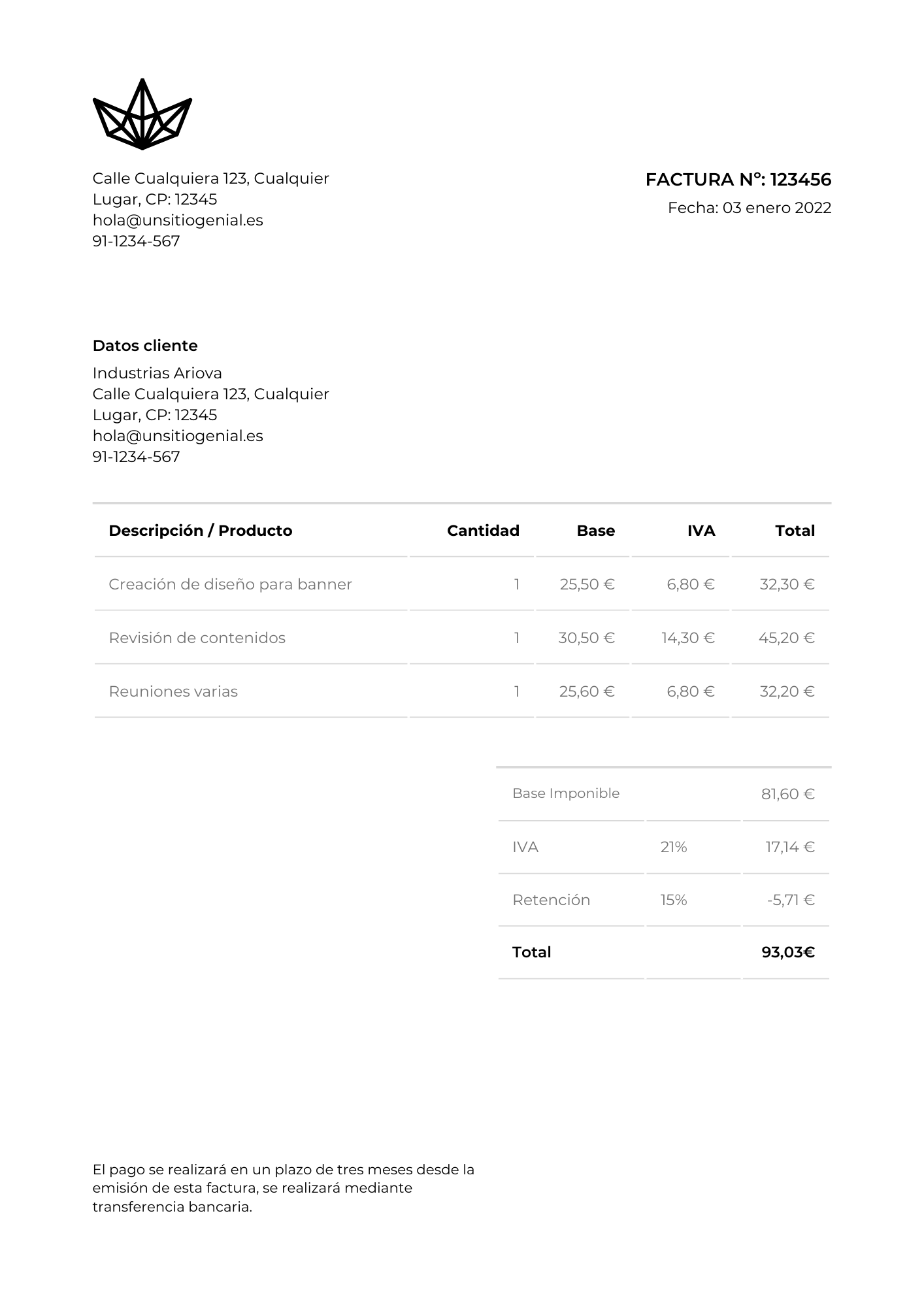 Cuándo aplicar el 7% o el 15 % de retención a mis facturas