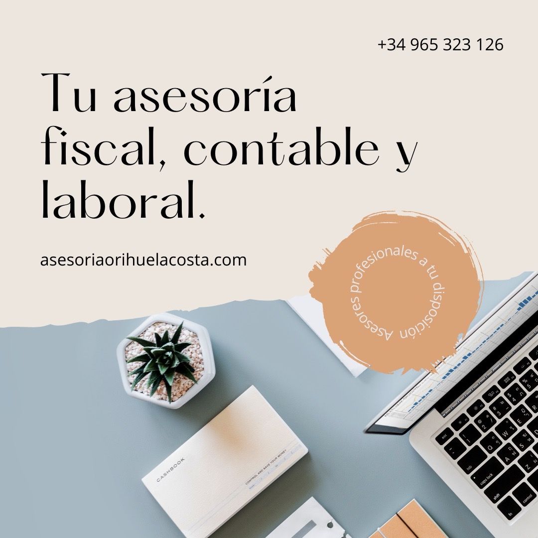 Post de Instagram Asesoría Gestoría profesional en color beis, negro, blanco y azul – 1 asesoria fiscal