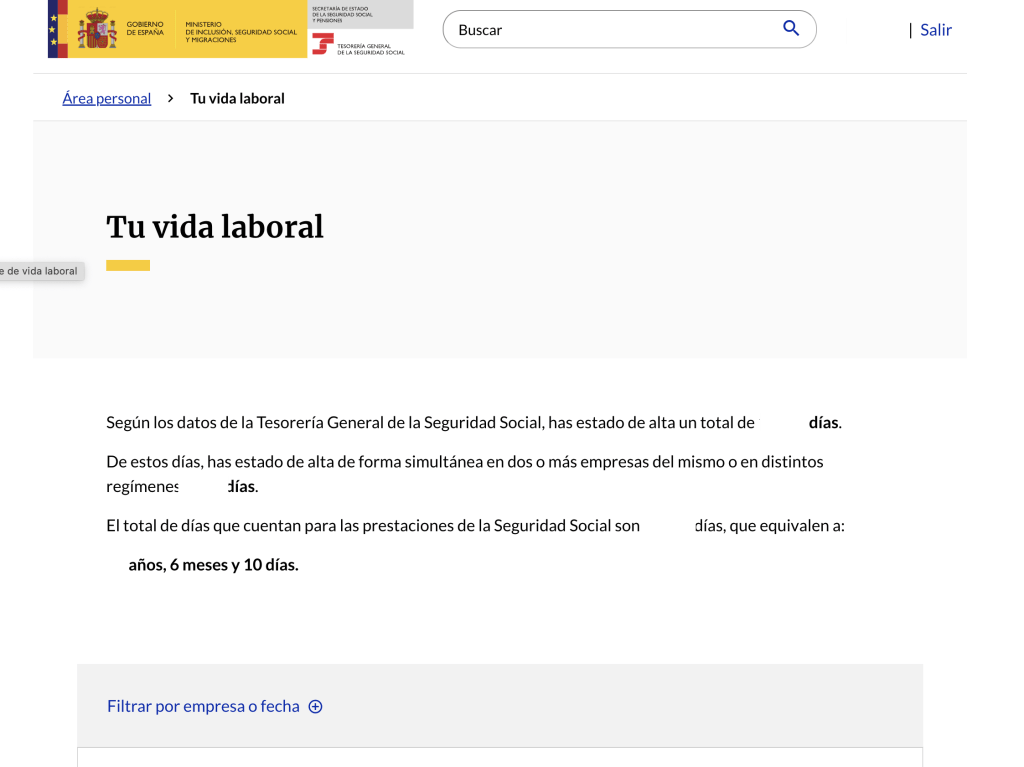 Como descargar mi vida laboral con certificado digital