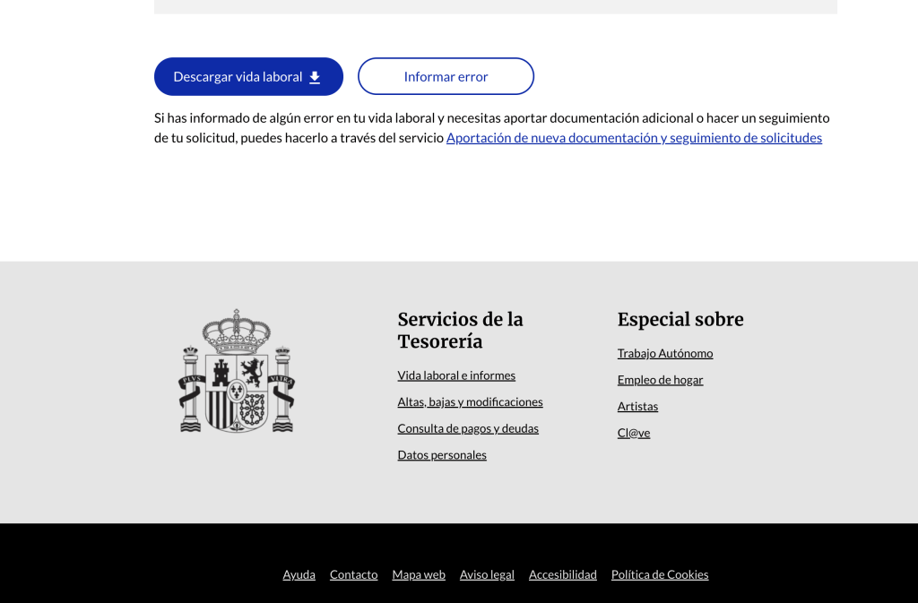 Como descargar mi vida laboral con certificado digital