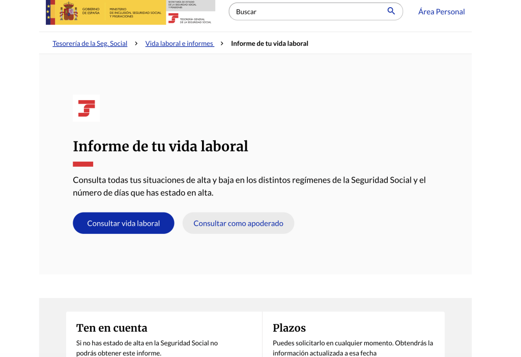 Porque necesitas una informe de vida laboral