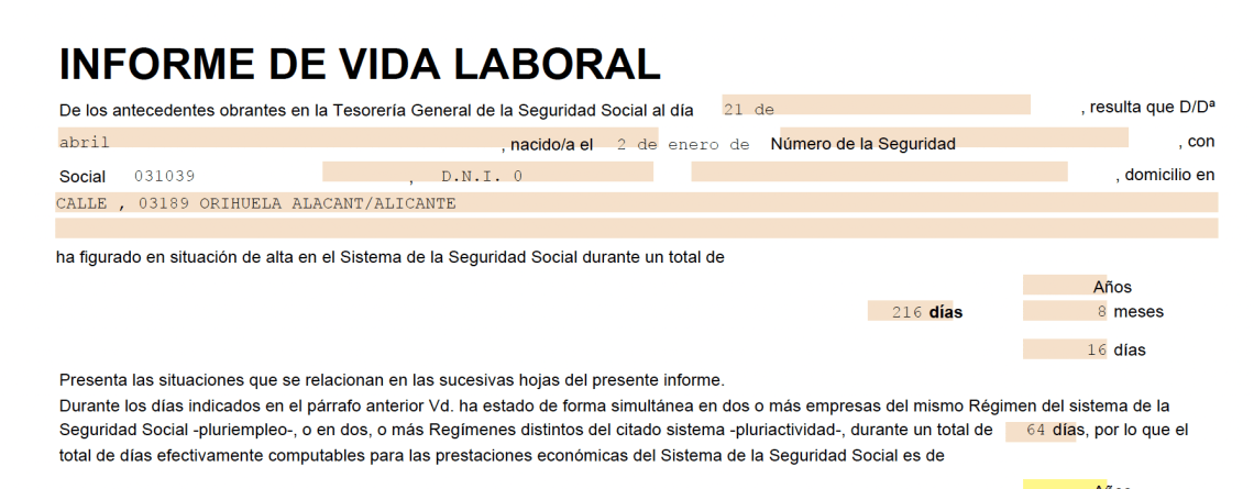 vida laboral online