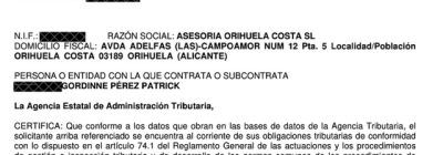 certificado subcontratistas