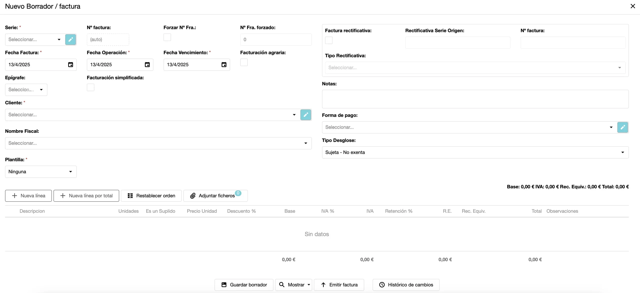 programa de facturación