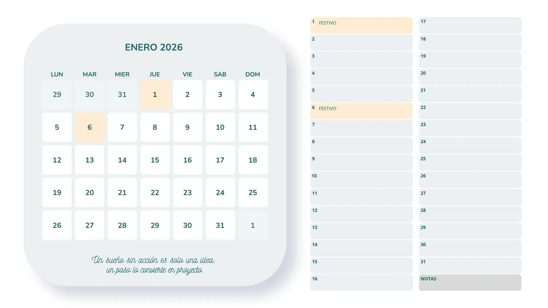 calendario laboral 2026 de Orihuela Costa